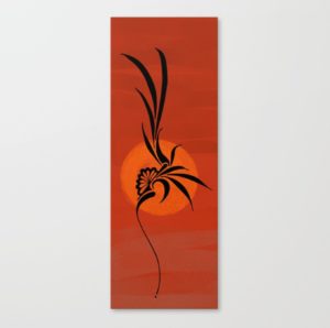 Stretched Canvas abstract floral design