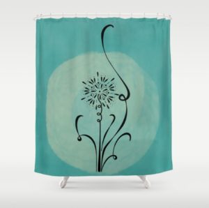 abstract floral design Shower Curtain
