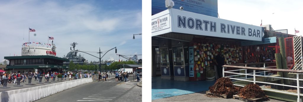 Walking in NYC - (left) Hudson River Greenway, (right) Pier 81