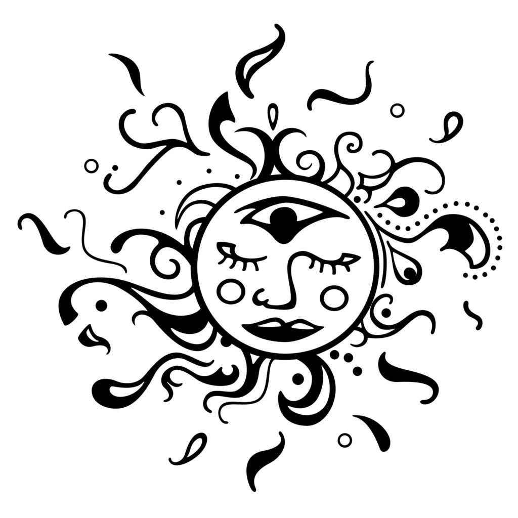 Procrastination Can Lead to Creativity - abstract line art of the sun