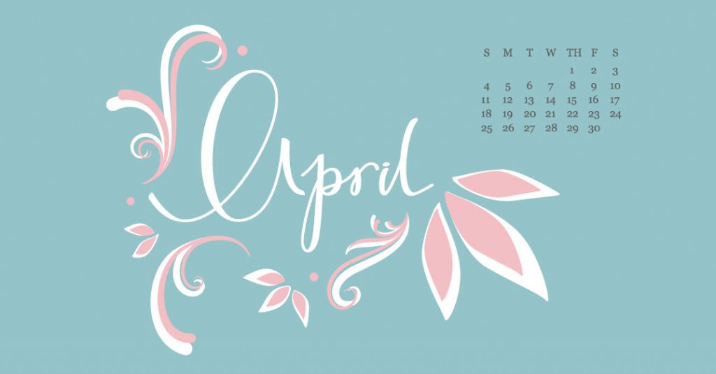Free Calendar 2021 Digital Wallpaper - April