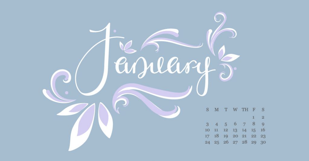 Free Calendar 2021 Digital Wallpaper - January