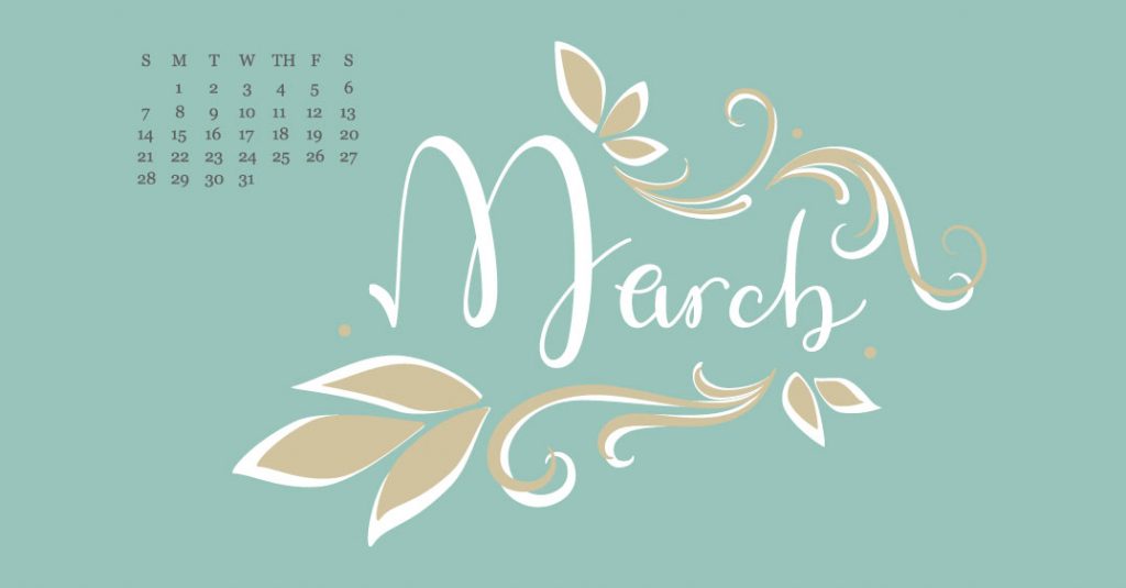 Free Calendar 2021 Digital Wallpaper - March