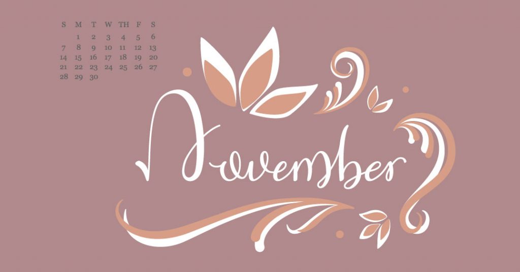 Free Calendar 2021 Digital Wallpaper - November