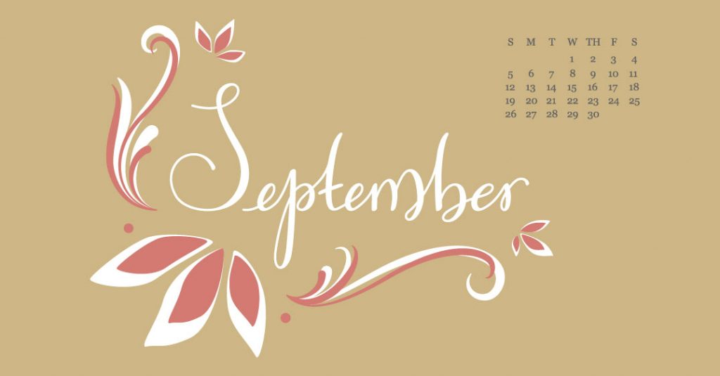 Free Calendar 2021 Digital Wallpaper - September