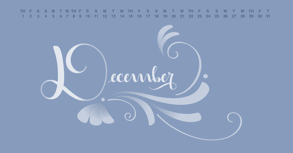 Free Calendar 2022 Digital Wallpaper - December