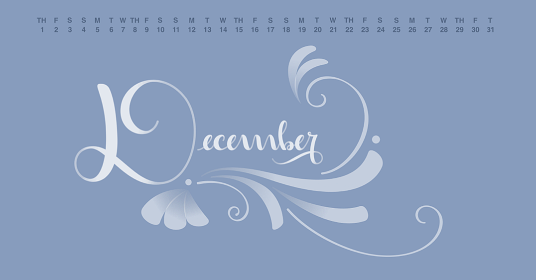 Free Calendar 2022 Digital Wallpaper - December