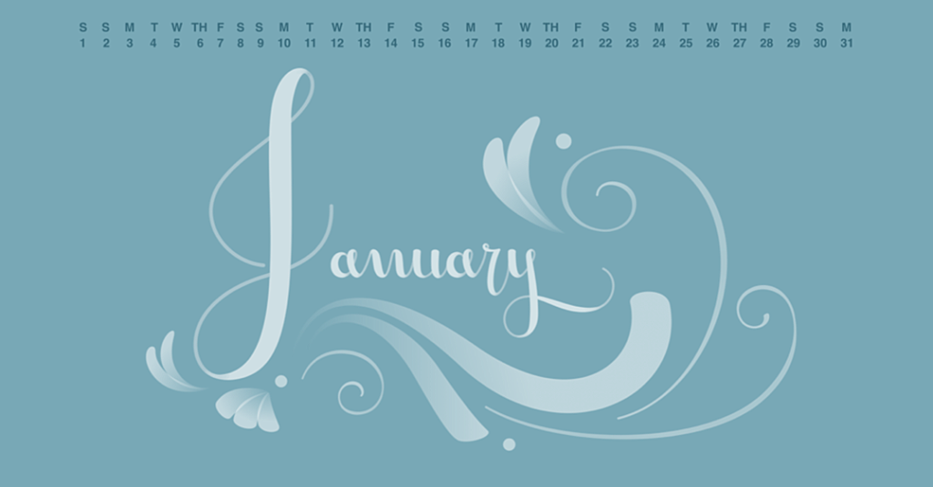 Free Calendar 2022 Digital Wallpaper - January