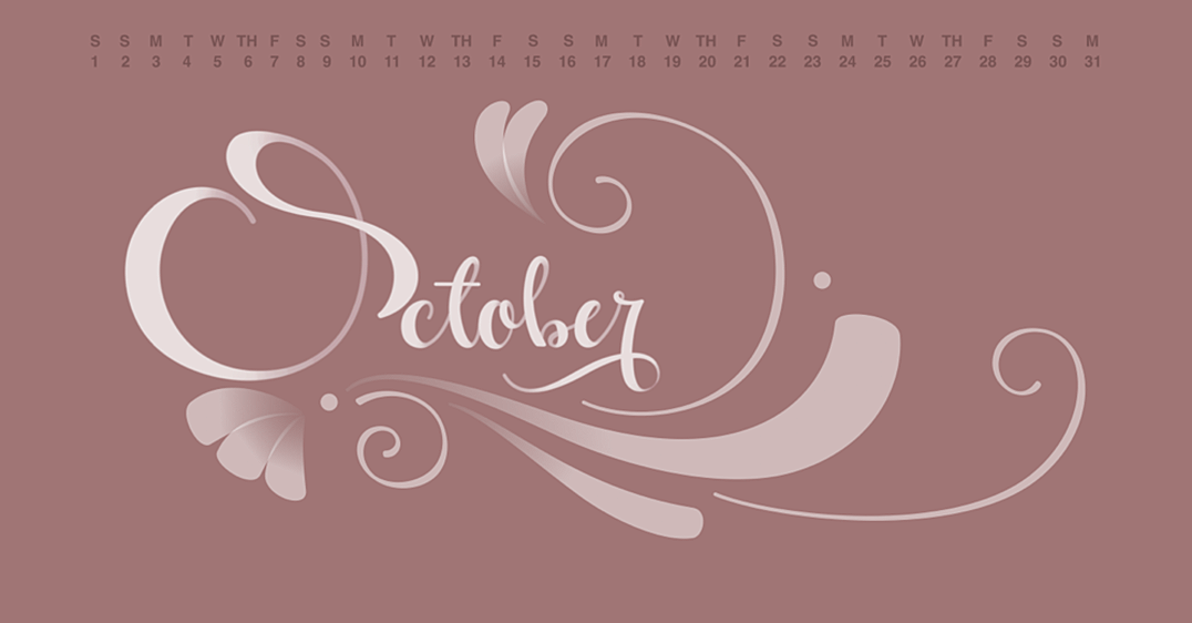 Free Calendar 2022 Digital Wallpaper - October