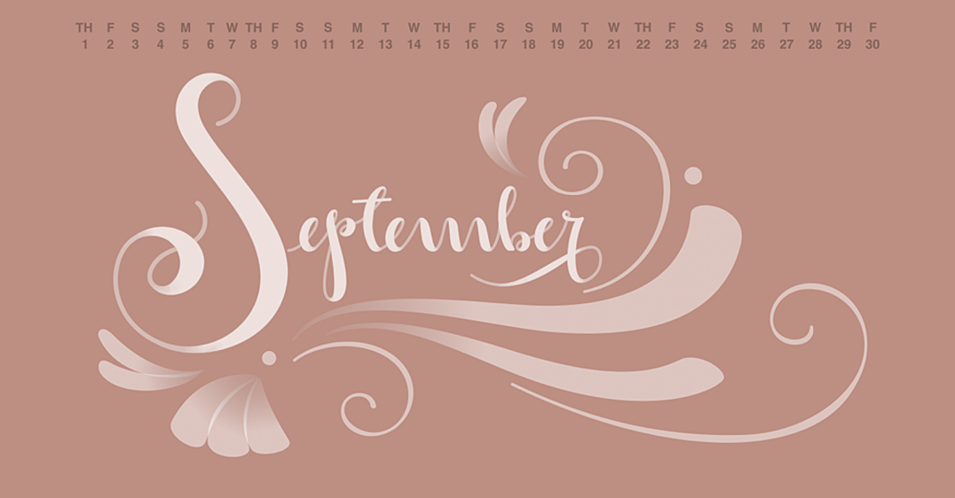 Free Calendar 2022 Digital Wallpaper - September